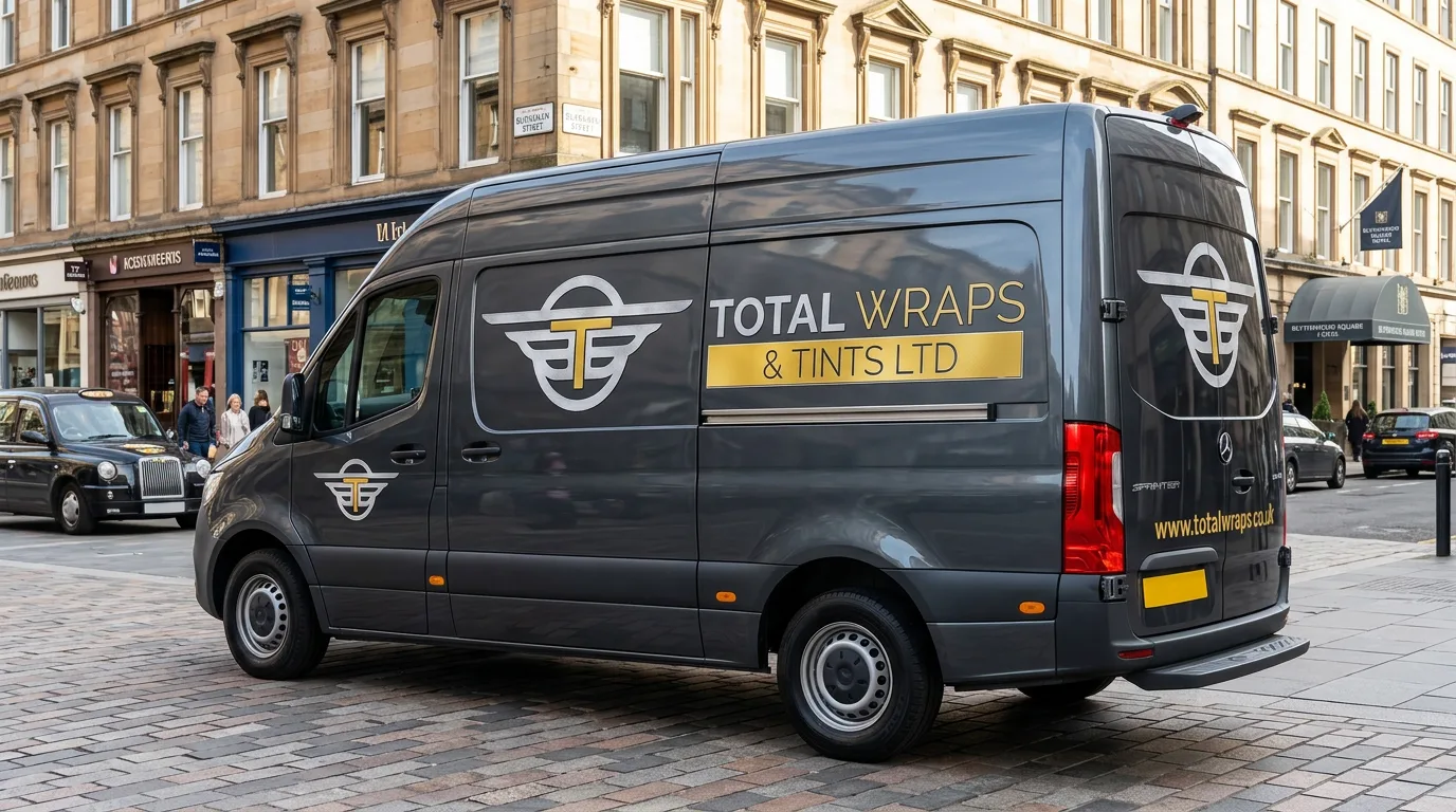 Total Wraps branded van in Glasgow